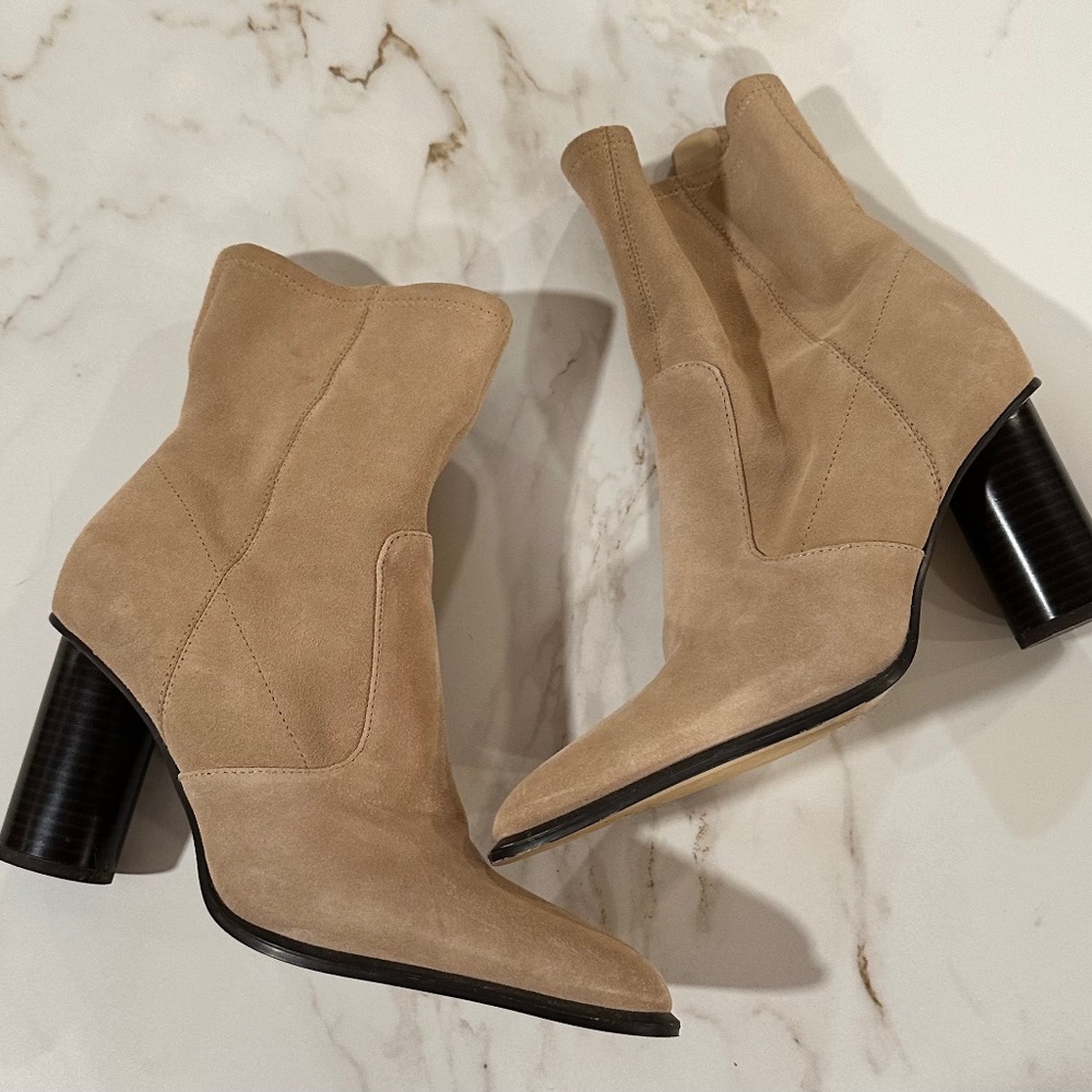 Zara tan booties